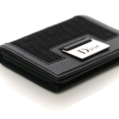 Christian Dior Monogram Card Holder Black 8 of 10