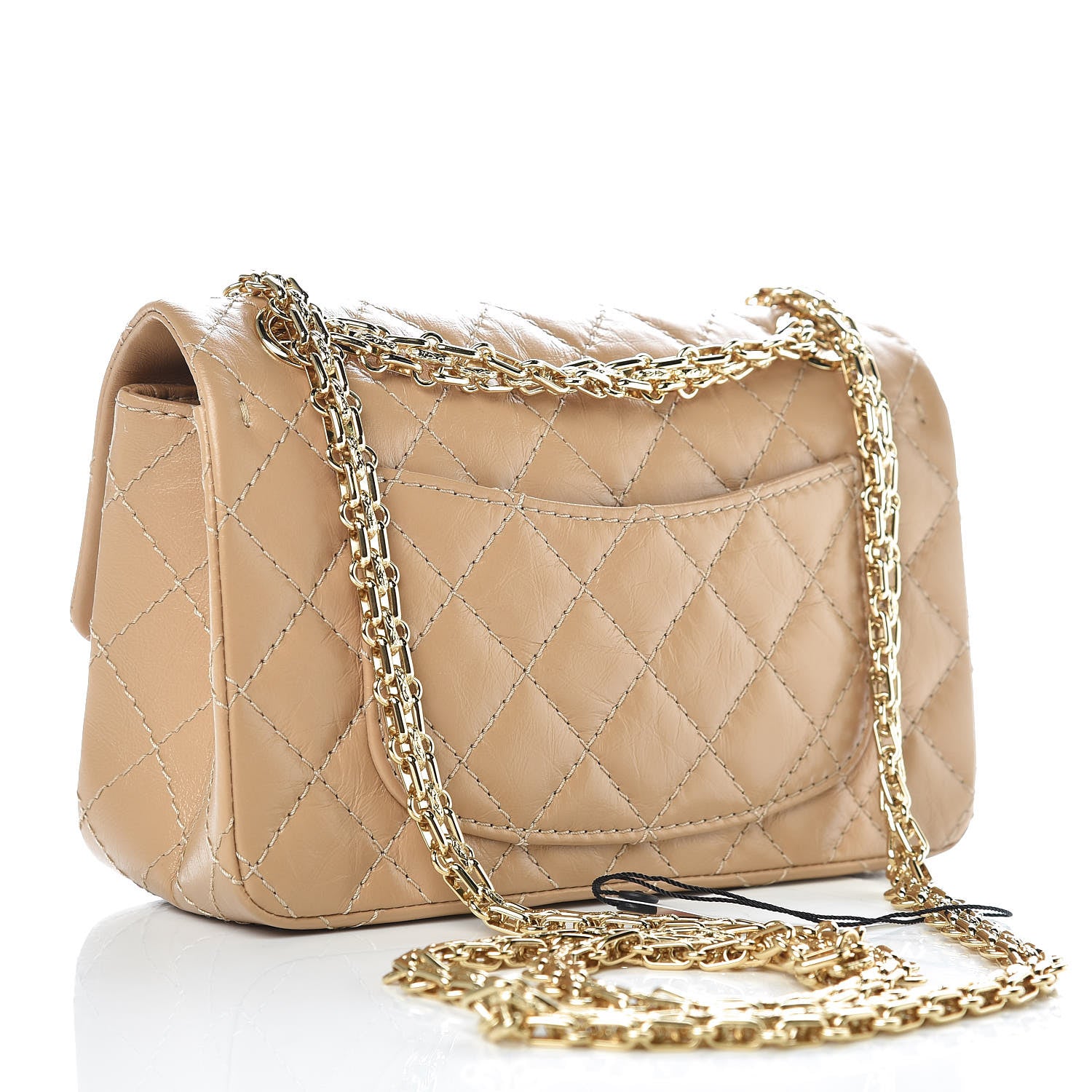 Chanel Aged Calfskin Quilted 2.55 Reissue Mini Flap Beige 3 of 9