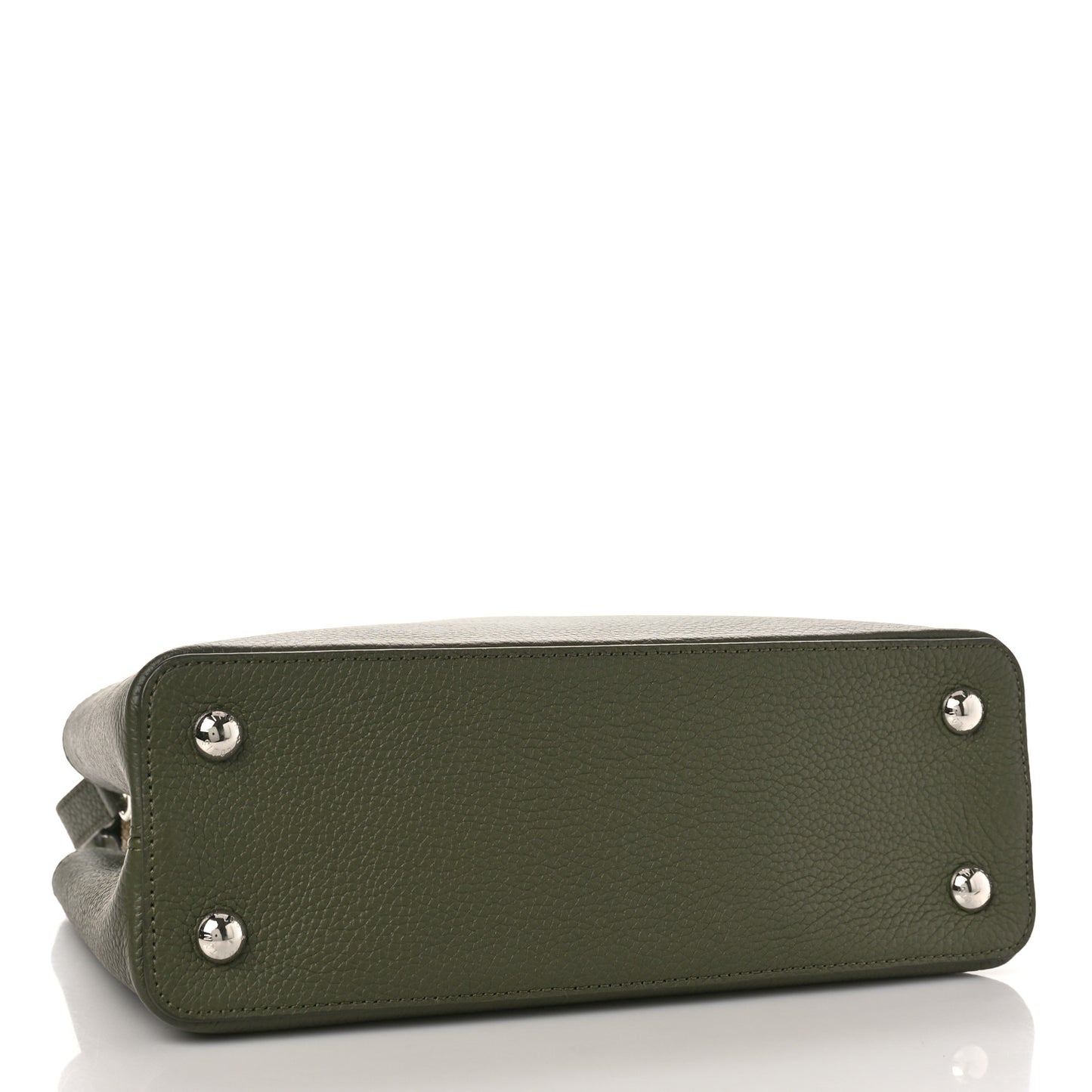 Taurillon Snakeskin Capucines PM Khaki