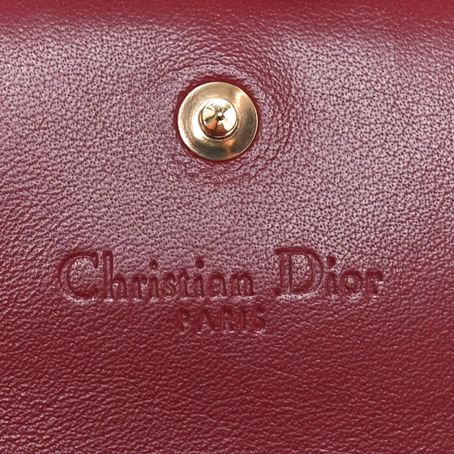 Christian Dior Patent Cannage Mini Lady Dior Wallet Cherry Red 6 of 6