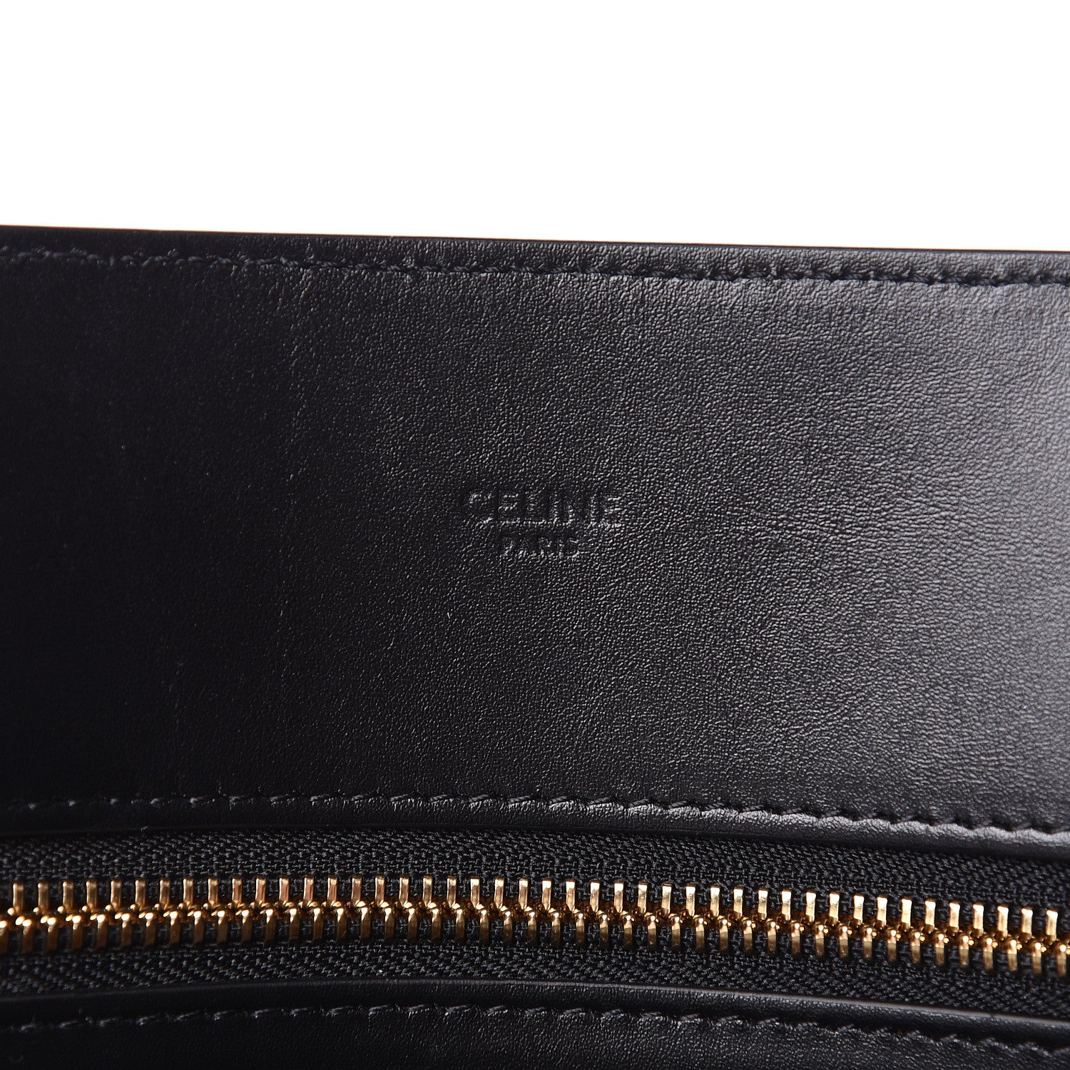 Celine Triomphe Canvas Calfskin Large Vertical Cabas Black 8 of 9