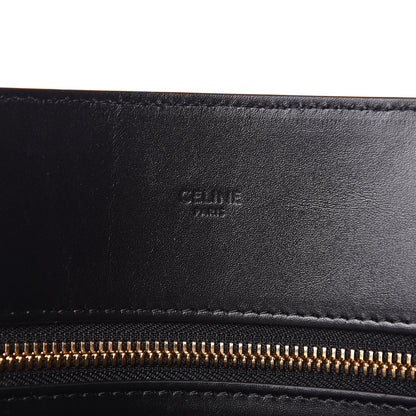 Celine Triomphe Canvas Calfskin Large Vertical Cabas Black 8 of 9
