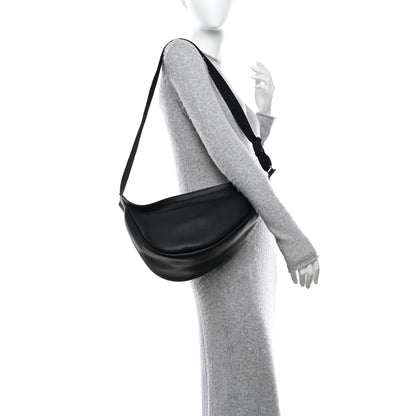 The Row Grained Calfskin Large Slouchy Banana Bag Black 3 of 9