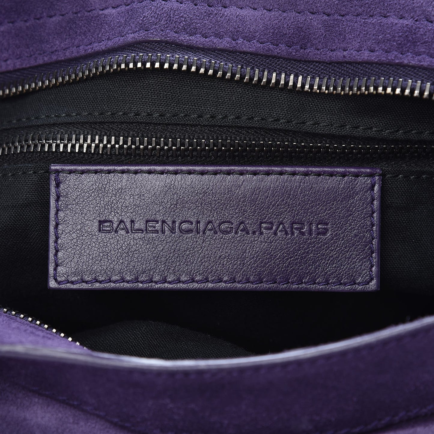 Baby Daim Suede Classic Silver Hardware City Purple