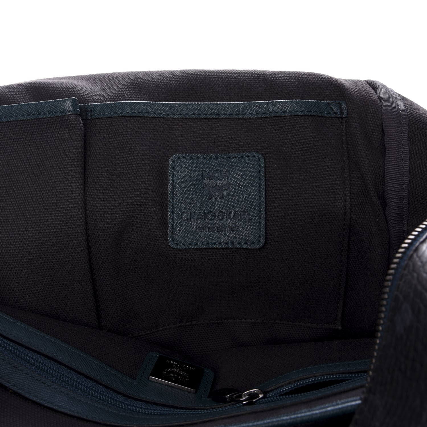 MCM Wrinkled Visetos Small Craig & Karl Beyond Snowdome Backpack Black 6 of 12