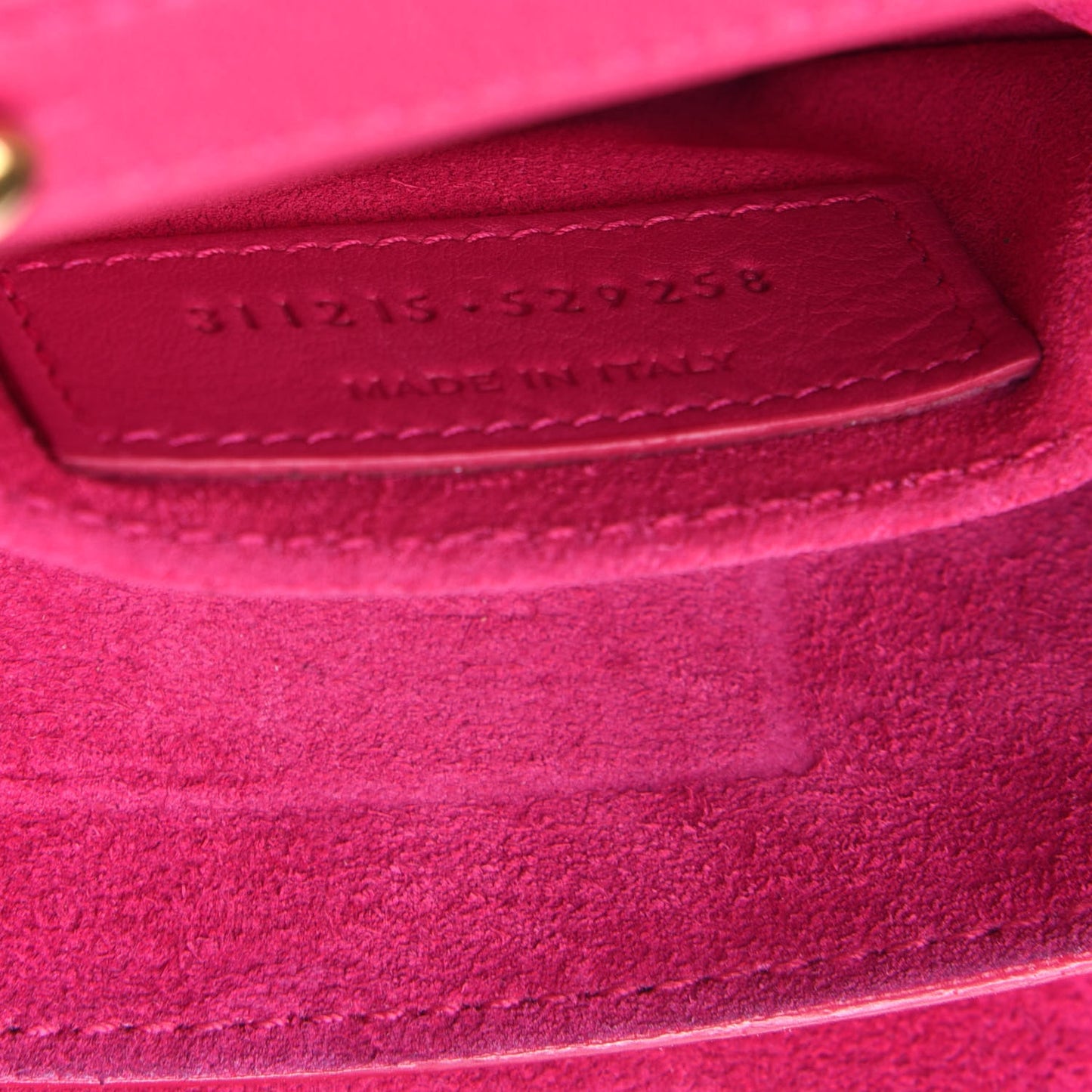 Calfskin Small Classic Y Satchel Fuchsia