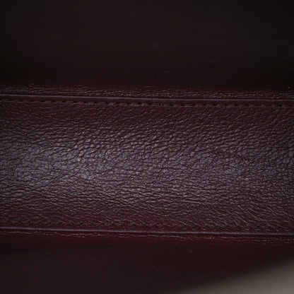 Saint Laurent Grain de Poudre Medium Classic Monogram Cassandra Top Handle Crema Soft Rouge Legion 5 of 20