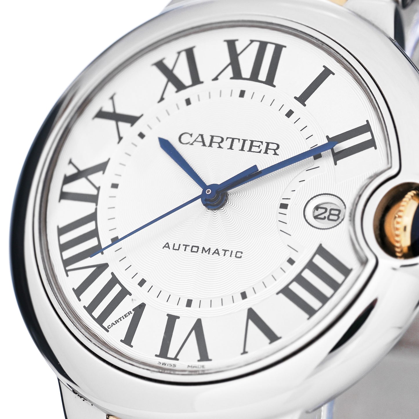 Stainless Steel 18K Yellow Gold 42mm Ballon Bleu De Cartier Automatic Watch