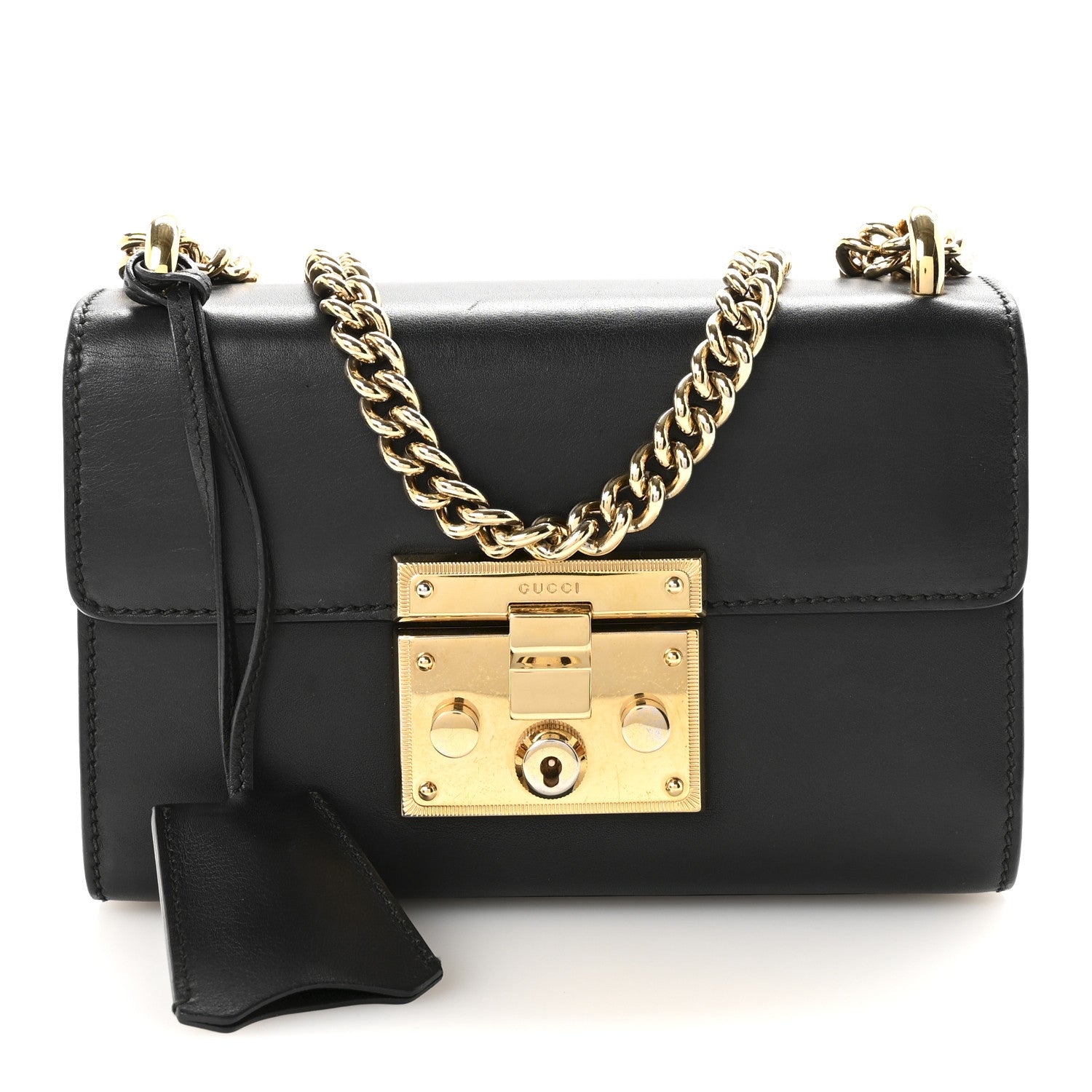 Gucci Calfskin Small Padlock Shoulder Bag Black 1 of 10