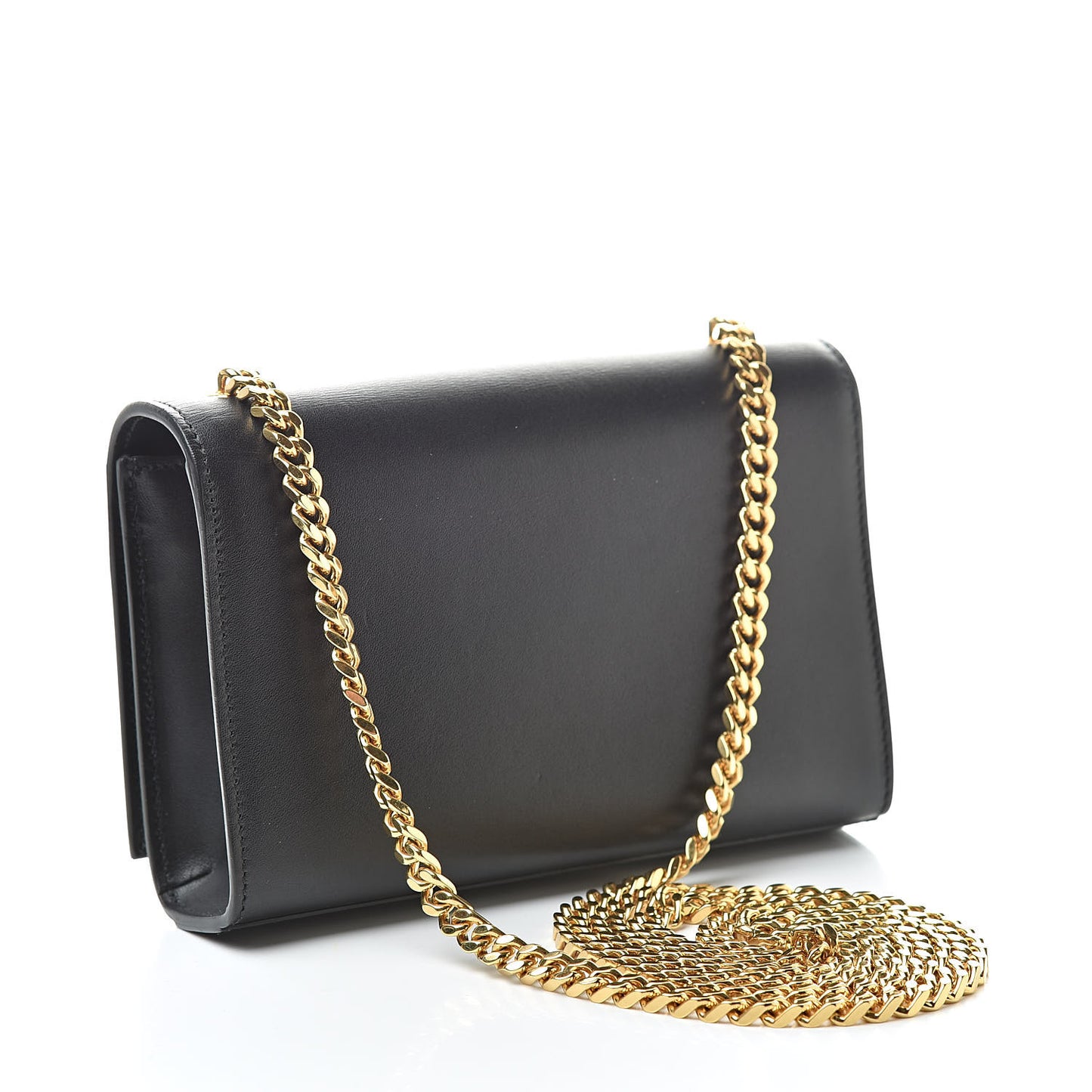 Calfskin Small Classic Monogram Kate Tassel Satchel Black