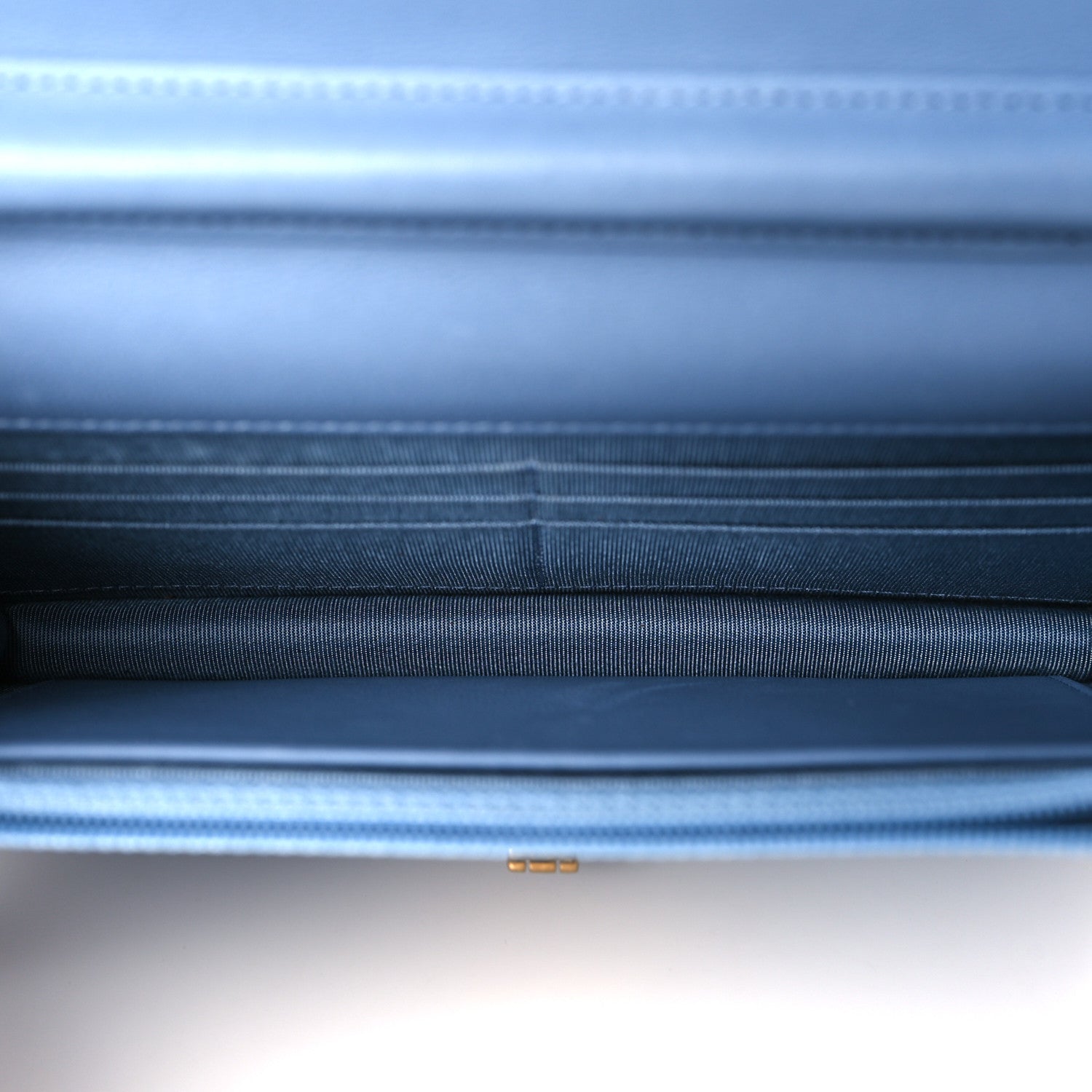 Chanel Denim Quilted Reissue Wallet On Chain WOC Blue 5 of 9