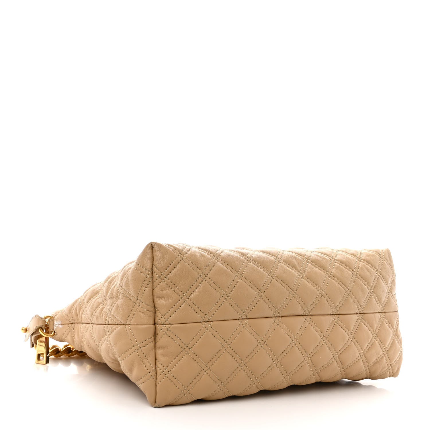 Marc Jacobs Lacquered Goatskin Quilted Karlie Satchel Brown 4 of 16