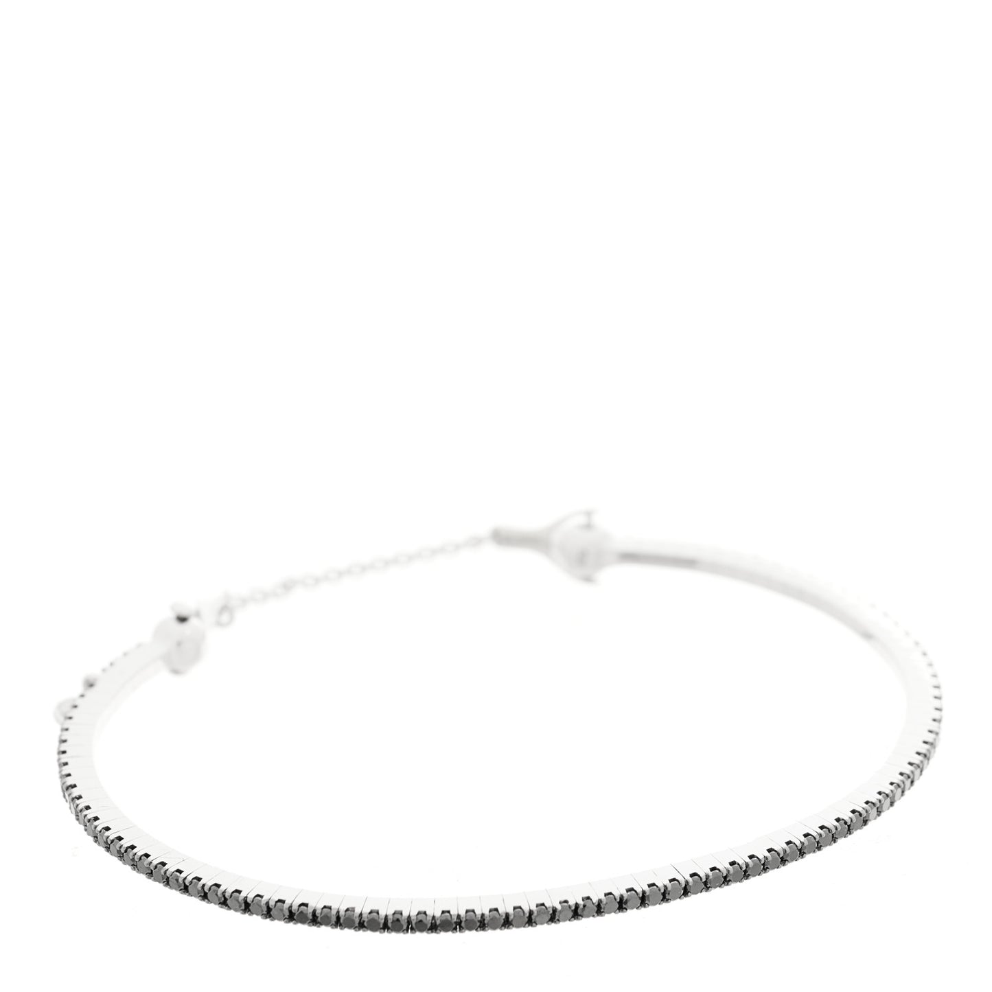 18K White Gold Black Diamond Bracelet