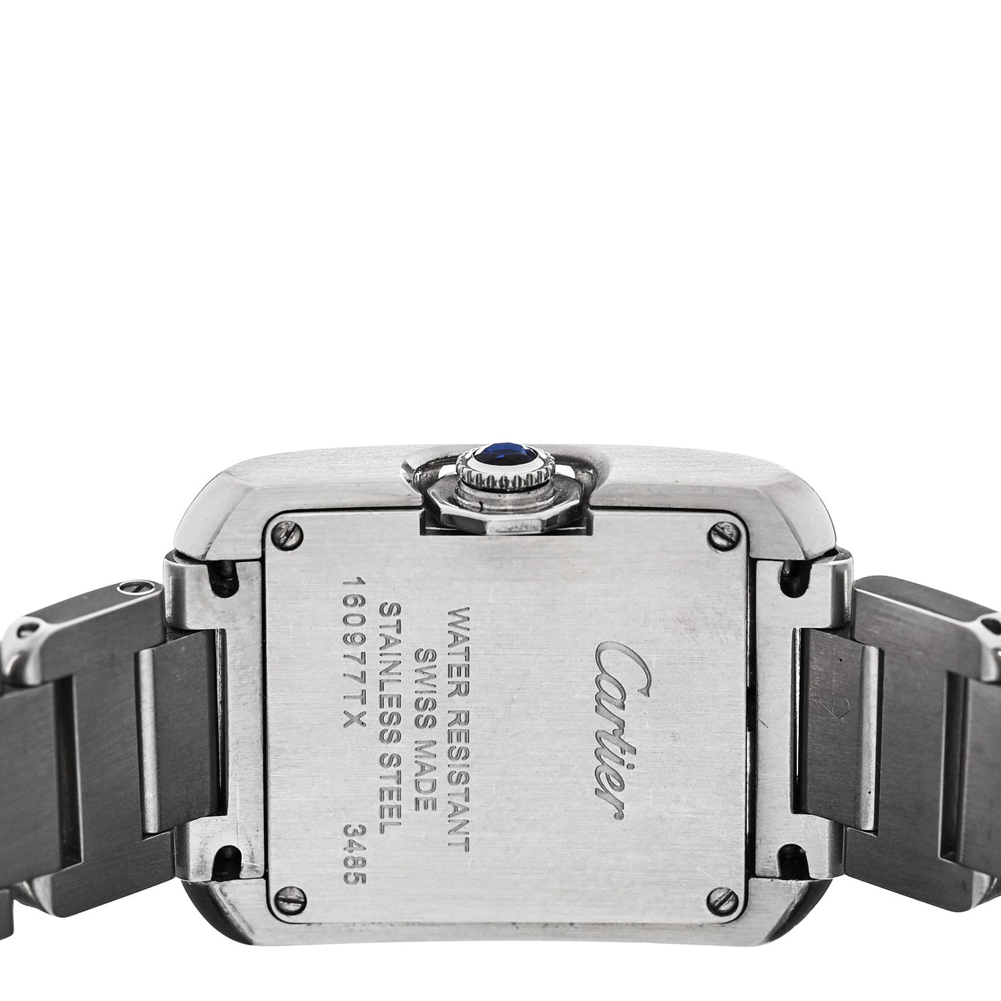 Stainless Steel Diamond 23mm Tank Anglaise Quartz Watch