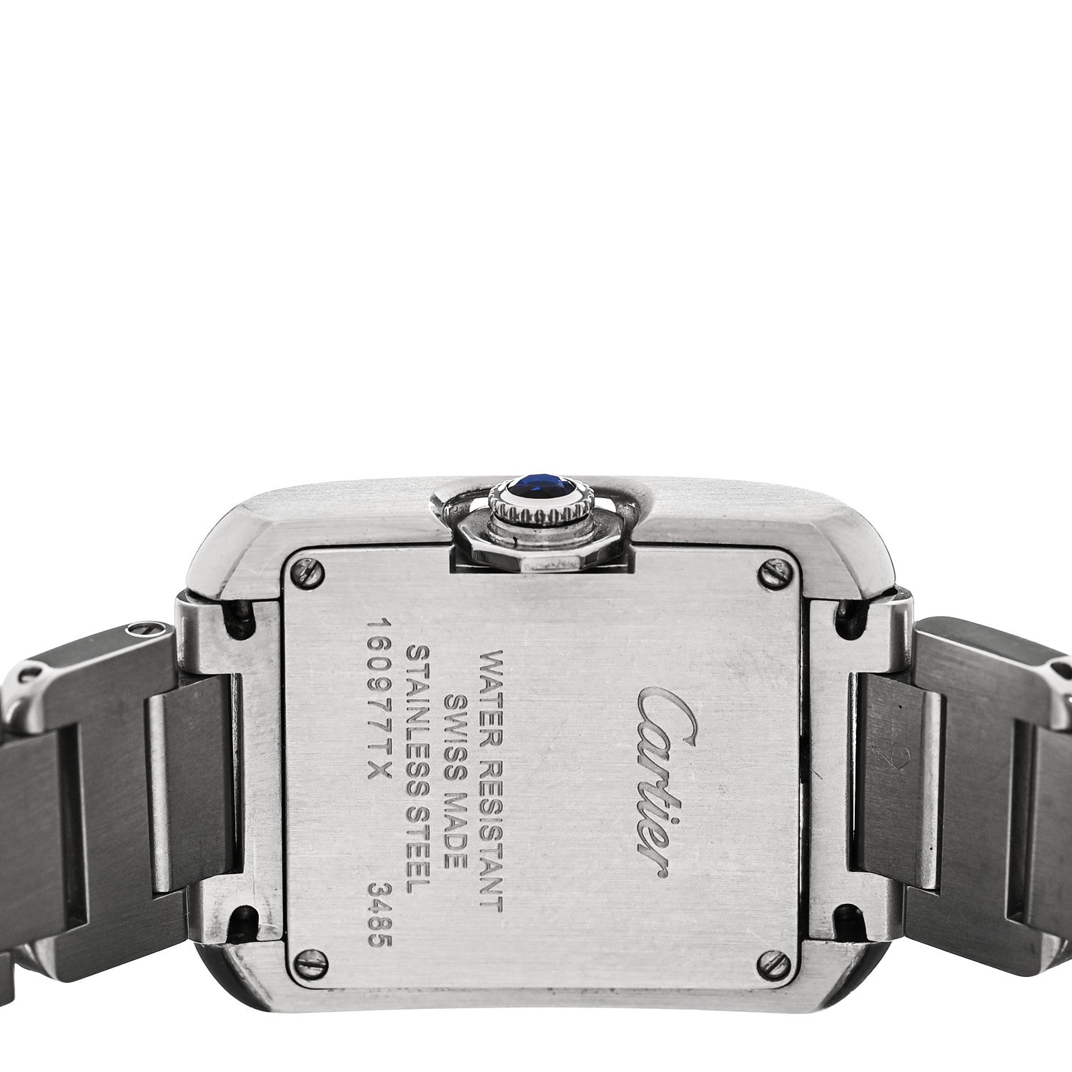 Cartier Stainless Steel Diamond 23mm Tank Anglaise Quartz Watch 4 of 4