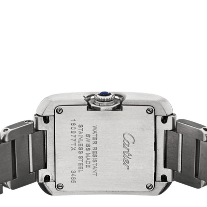 Cartier Stainless Steel Diamond 23mm Tank Anglaise Quartz Watch 4 of 4