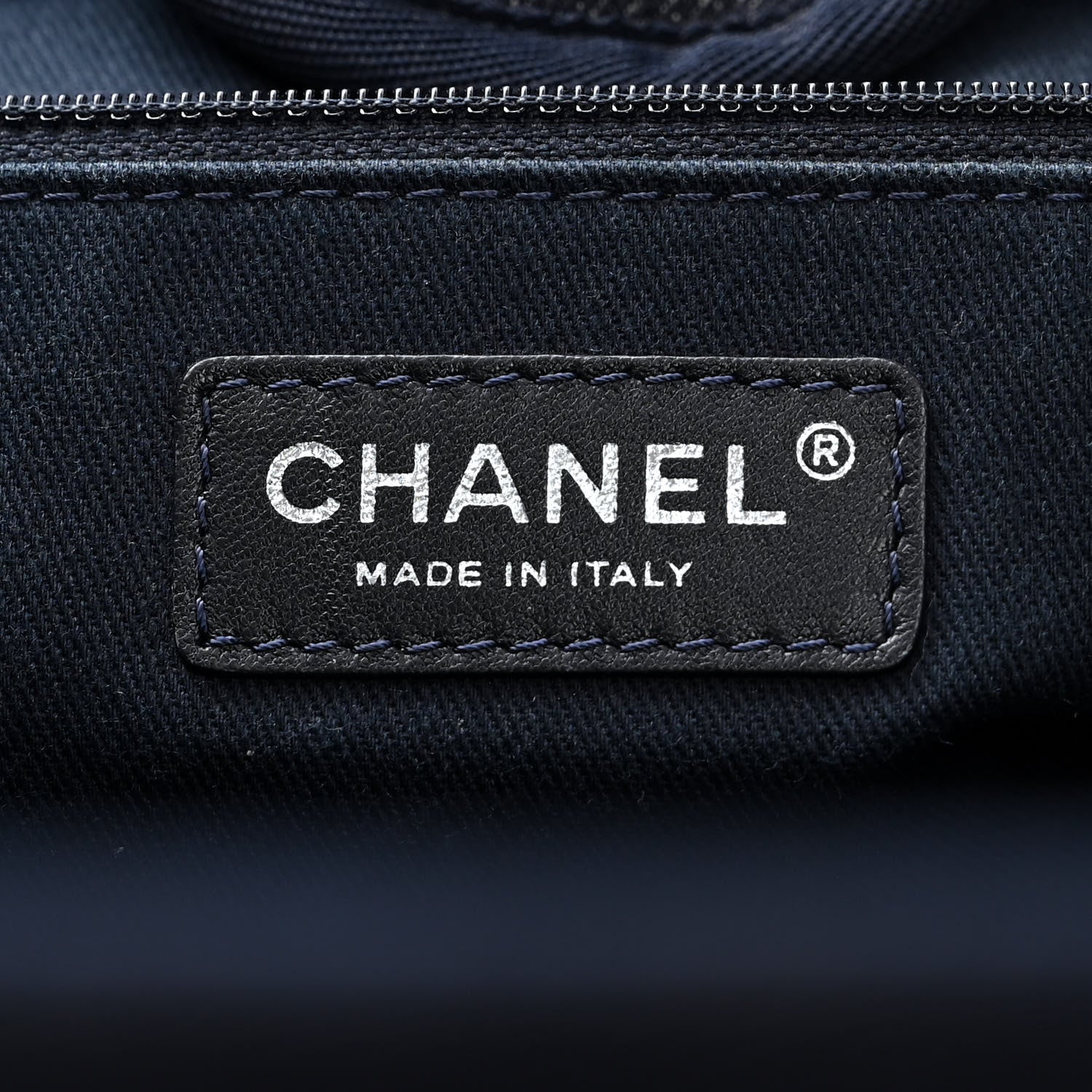 Chanel Denim Medium Deauville Tote Dark Blue 6 of 19