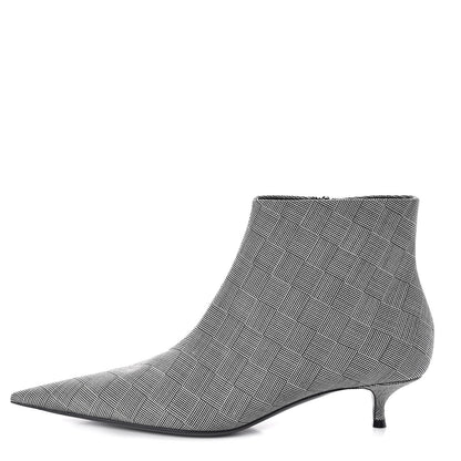 Balenciaga Wool Checked Knife Pointy Toe Boots 39 1 of 8