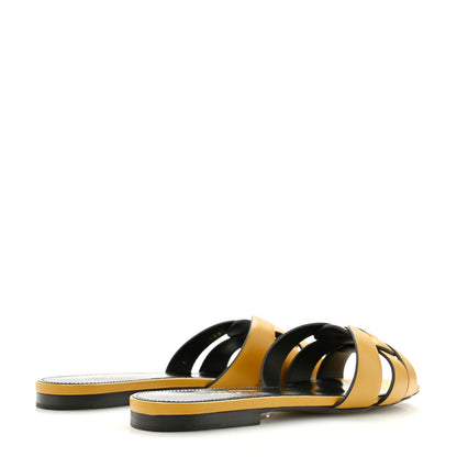 Saint Laurent Calfskin Nu Pied 05 Slide Sandals 36.5 Safari Khaki 5 of 10