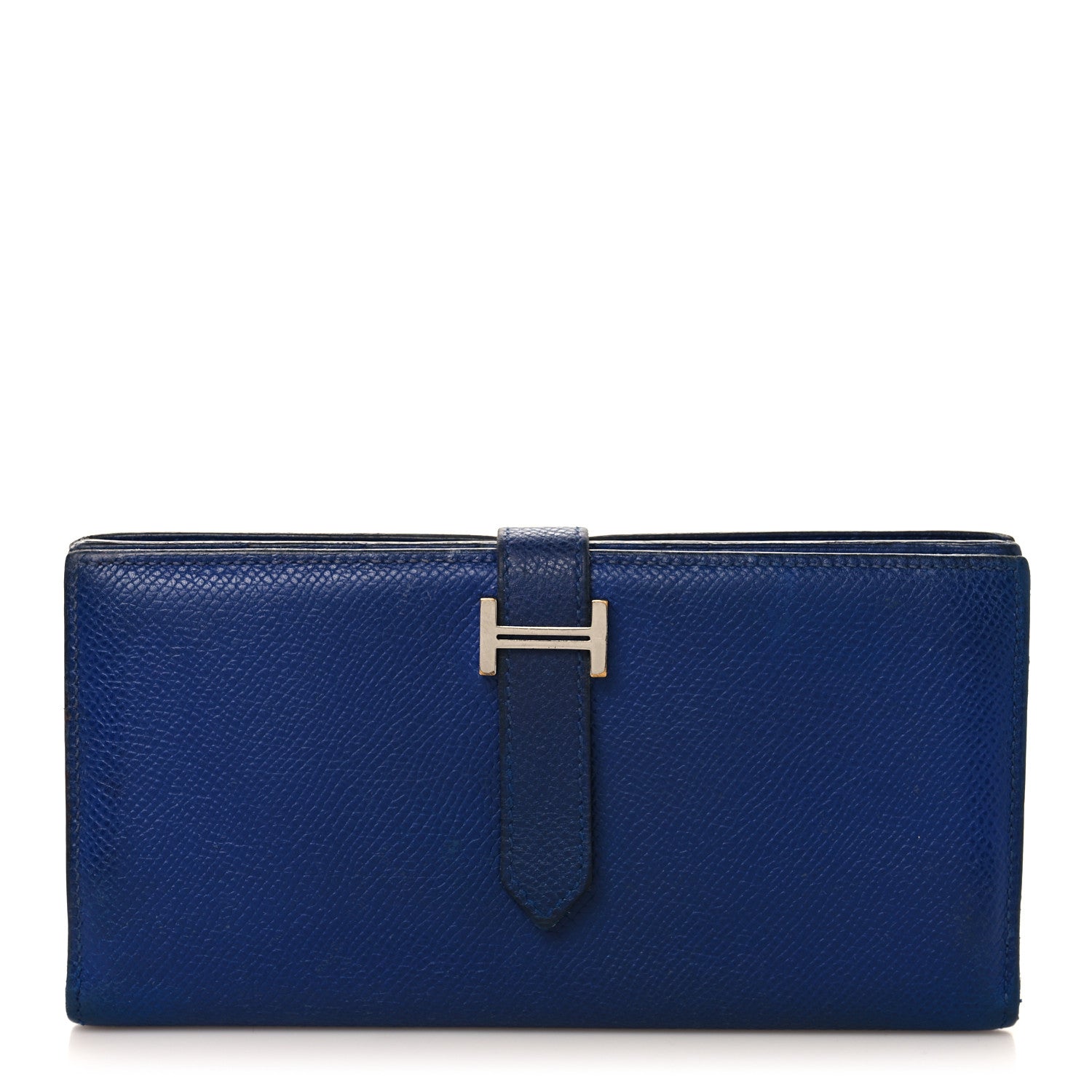 Hermes Epsom Bearn Gusset Wallet Bleu Electrique 1 of 8