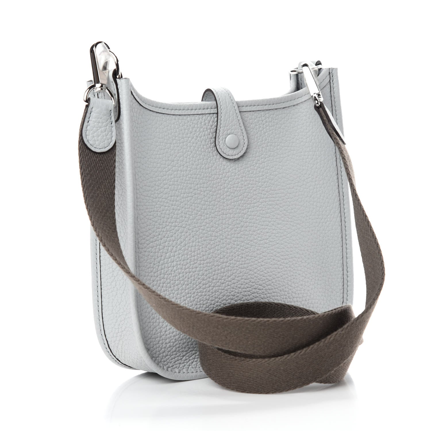 Hermes Taurillon Clemence Amazone Evelyne TPM Gris Perle Etain 3 of 11