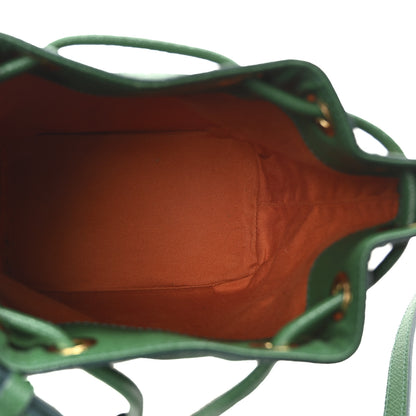 MCM Grained Calfskin Mini Drawstring Bucket Bag Green 5 of 9
