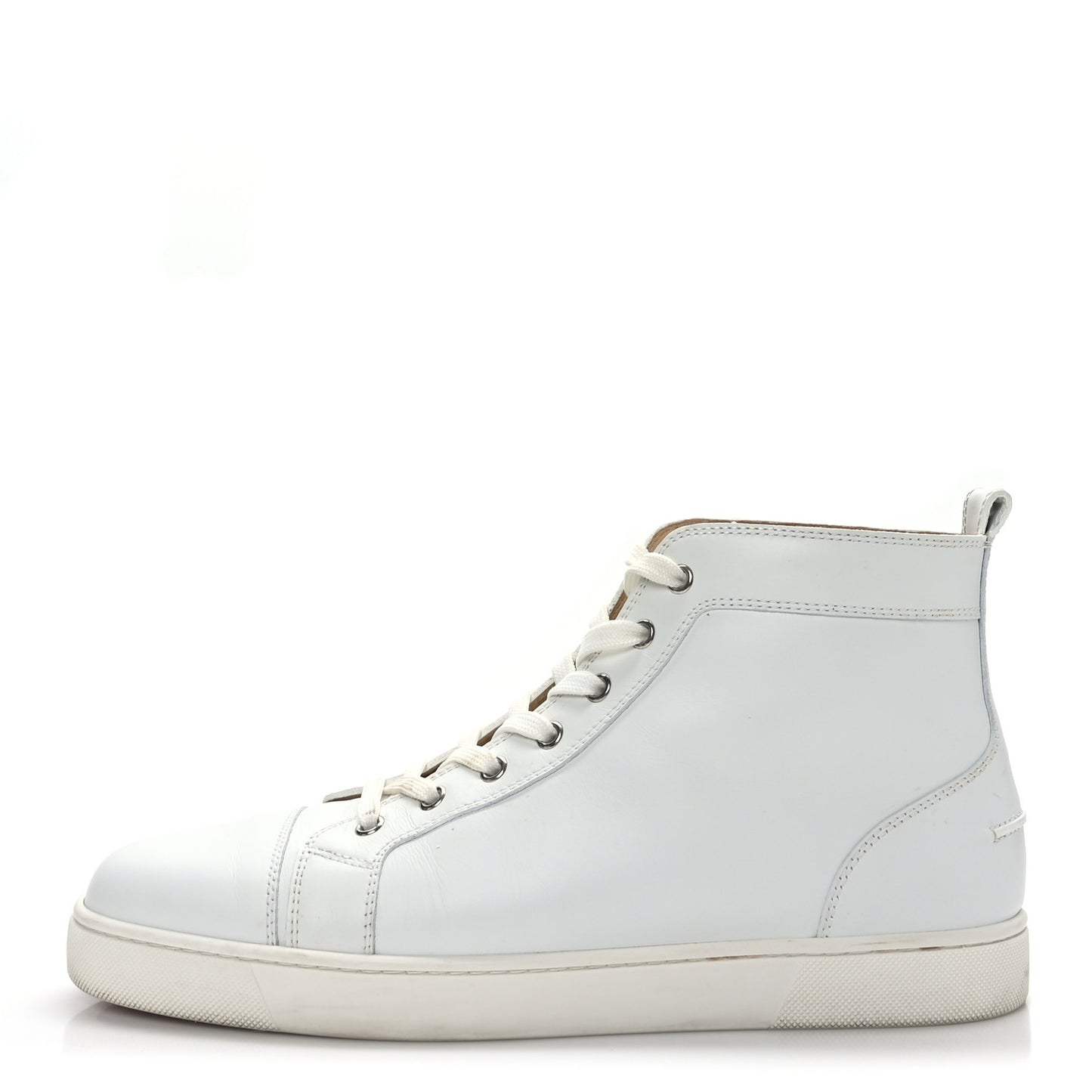 Calfskin Mens Louis Flat Sneakers 44.5 White