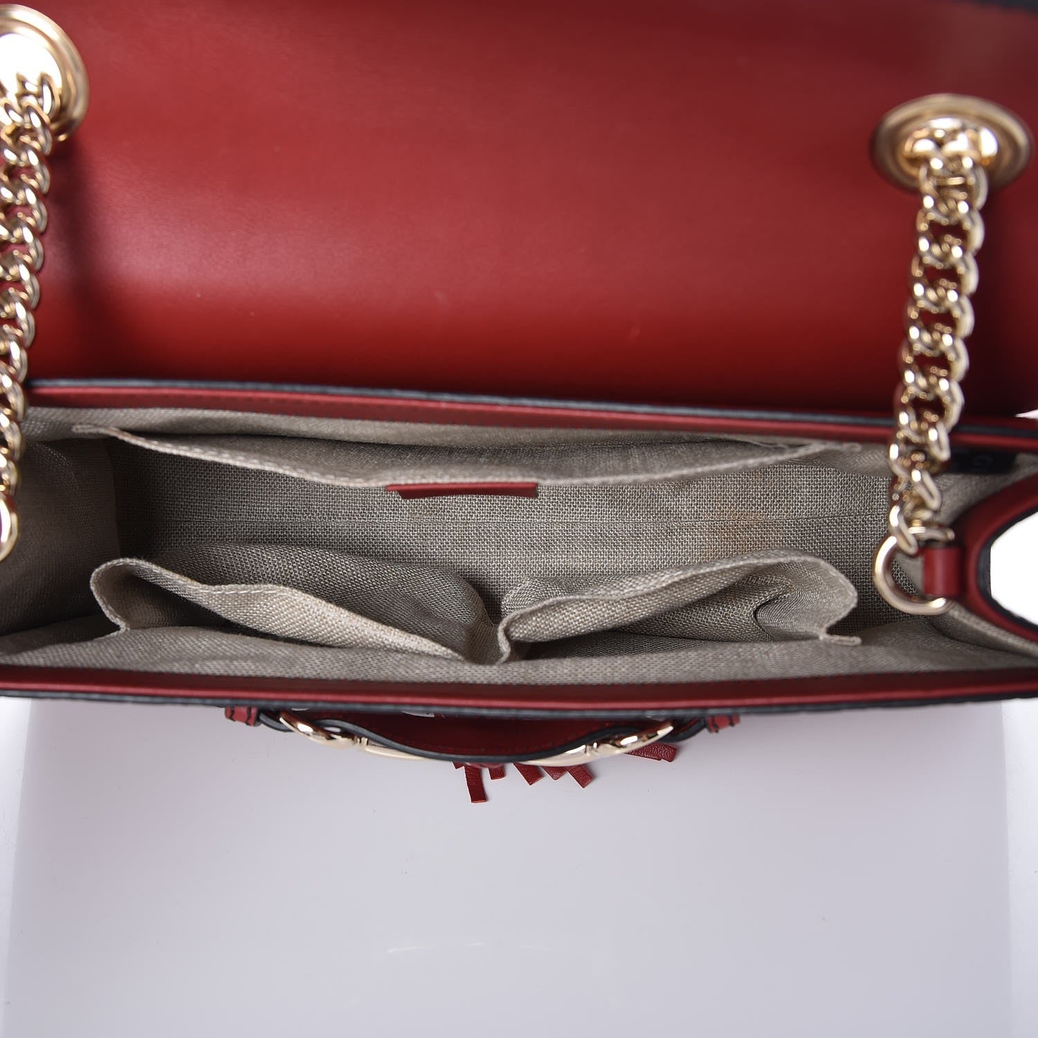 Gucci Microguccissima Medium Emily Chain Shoulder Bag Red 5 of 7