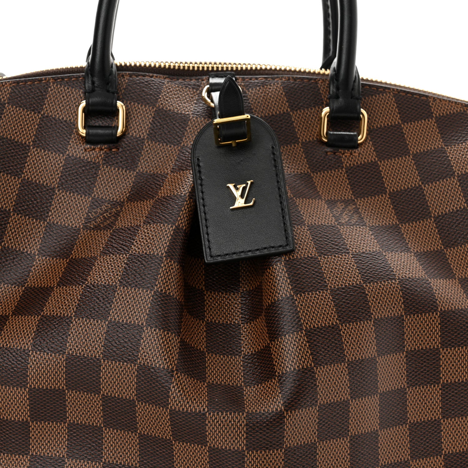 Louis Vuitton Damier Ebene Odeon Tote MM Black 7 of 9