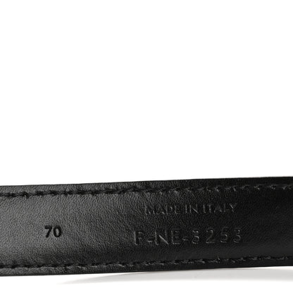 Celine Box Calfskin Small 18mm Triomphe Belt 70 28 Black 6 of 8