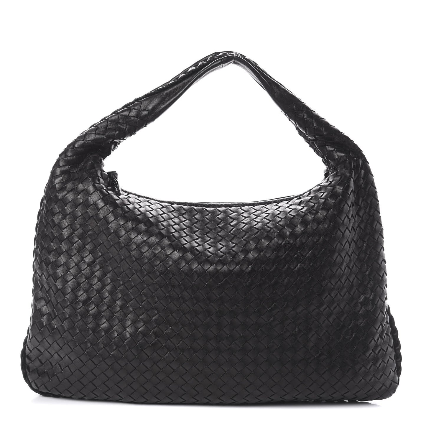 Nappa Intrecciato Large Veneta Hobo Black