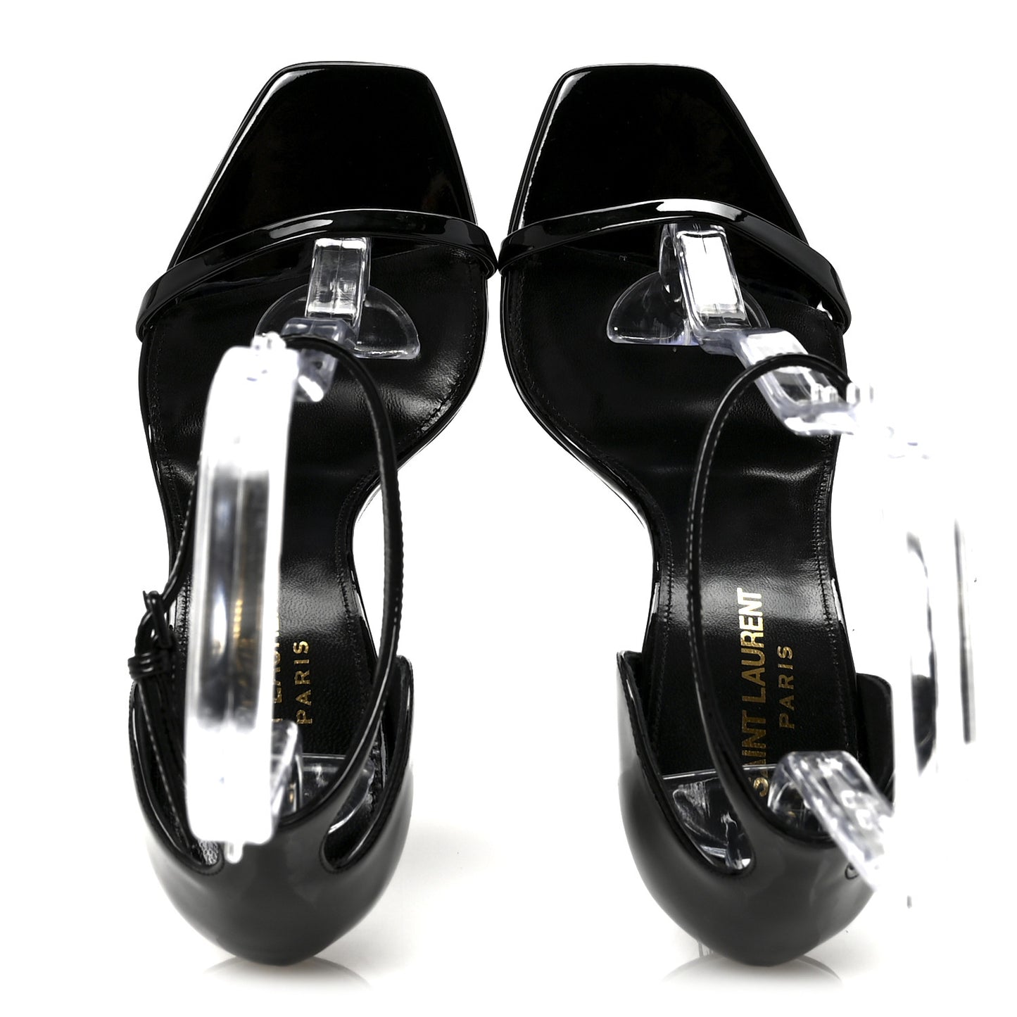 Patent Calfskin Opyum 110 Sandals 36.5 Black