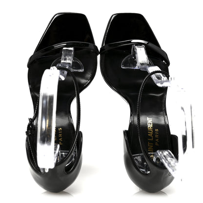 Saint Laurent Patent Calfskin Opyum 110 Sandals 36.5 Black 2 of 10