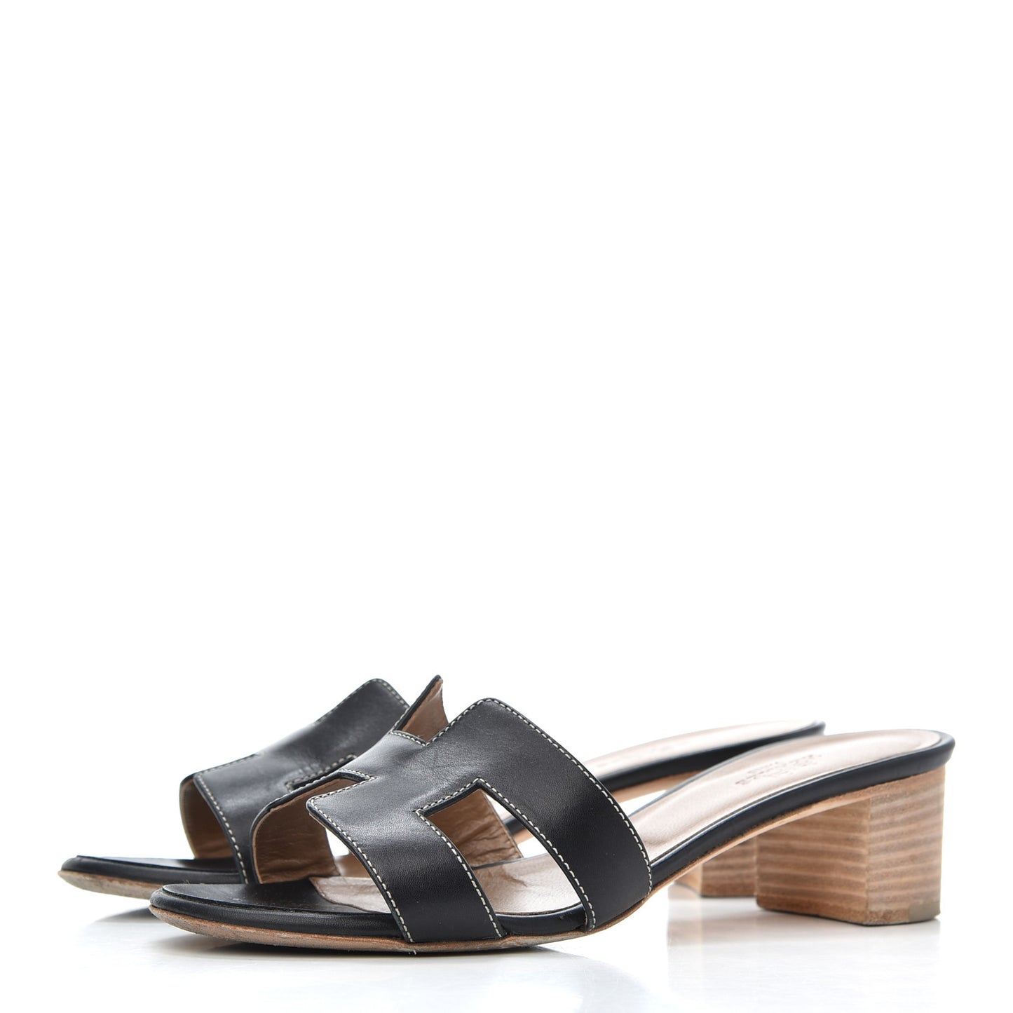 Calfskin Oasis Sandals 36 Black
