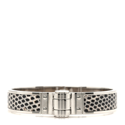 Hermes Lizard Charniere Cuir Narrow Hinged Bracelet M Ombre 1 of 5