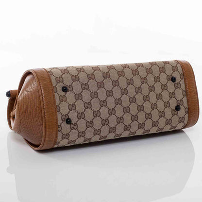 Gucci Monogram Bamboo Bullet Satchel 4 of 9