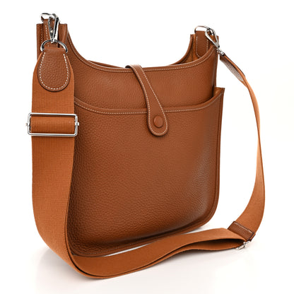 Hermes Taurillon Clemence Evelyne III PM Gold 3 of 10
