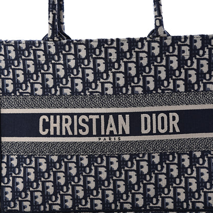 Christian Dior Oblique Medium Book Tote Blue Multicolor 7 of 9
