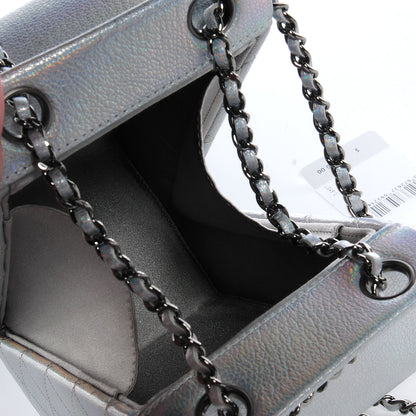 Chanel Metallic Goatskin Lait de Coco Milk Carton Bag Silver 6 of 8