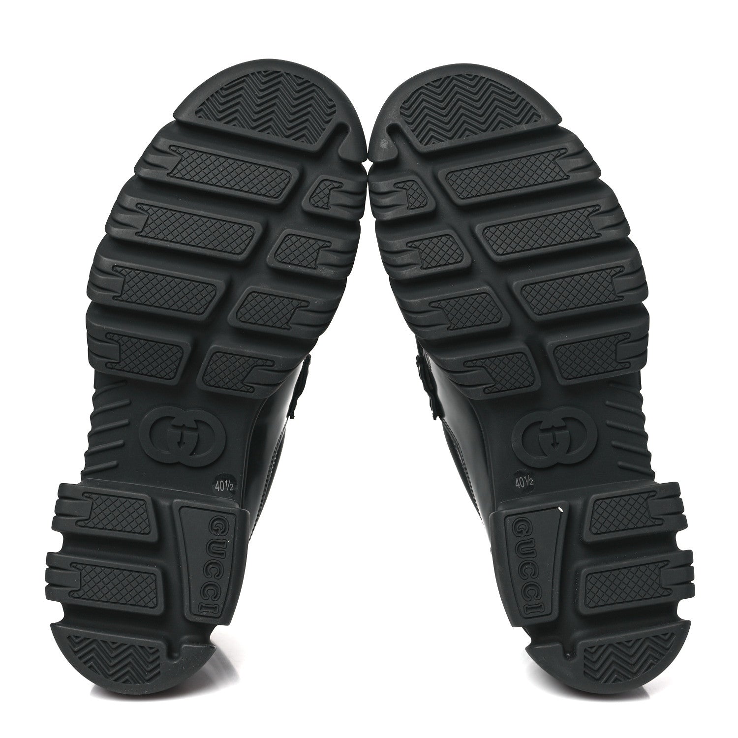 Gucci Magnum Calfskin Nappa Samoa Womens Horsebit Platform Chunky Lug Sole 40mm Loafers 40.5 Black 5 of 7