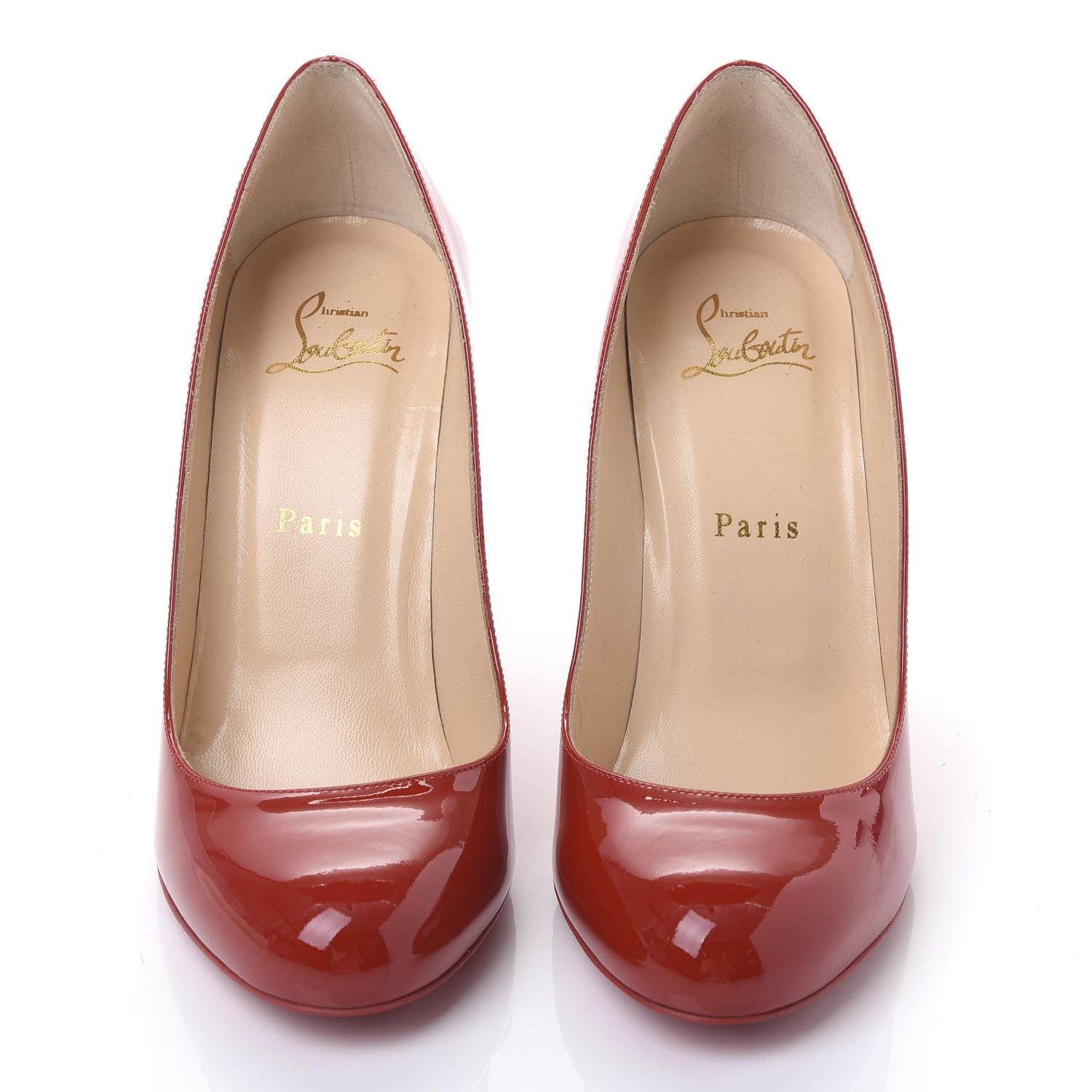 Christian Louboutin Patent Dorissima 100 Pumps 38.5 Carmine 2 of 7