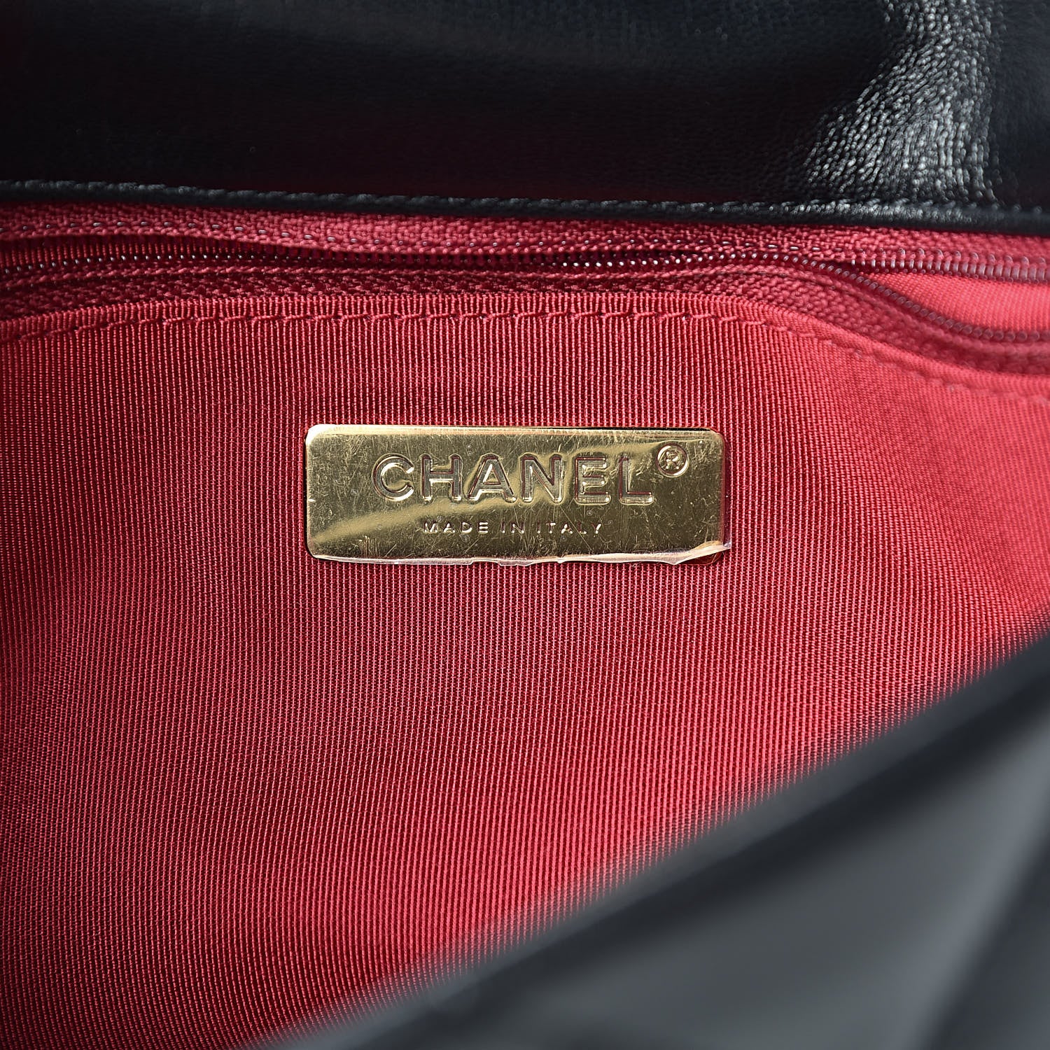 Chanel Lambskin Quilted Medium 19 Flap Black 6 of 11