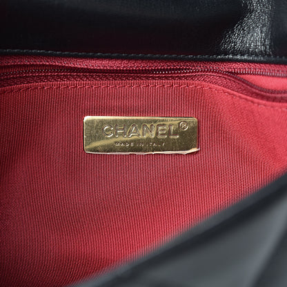 Chanel Lambskin Quilted Medium 19 Flap Black 6 of 11