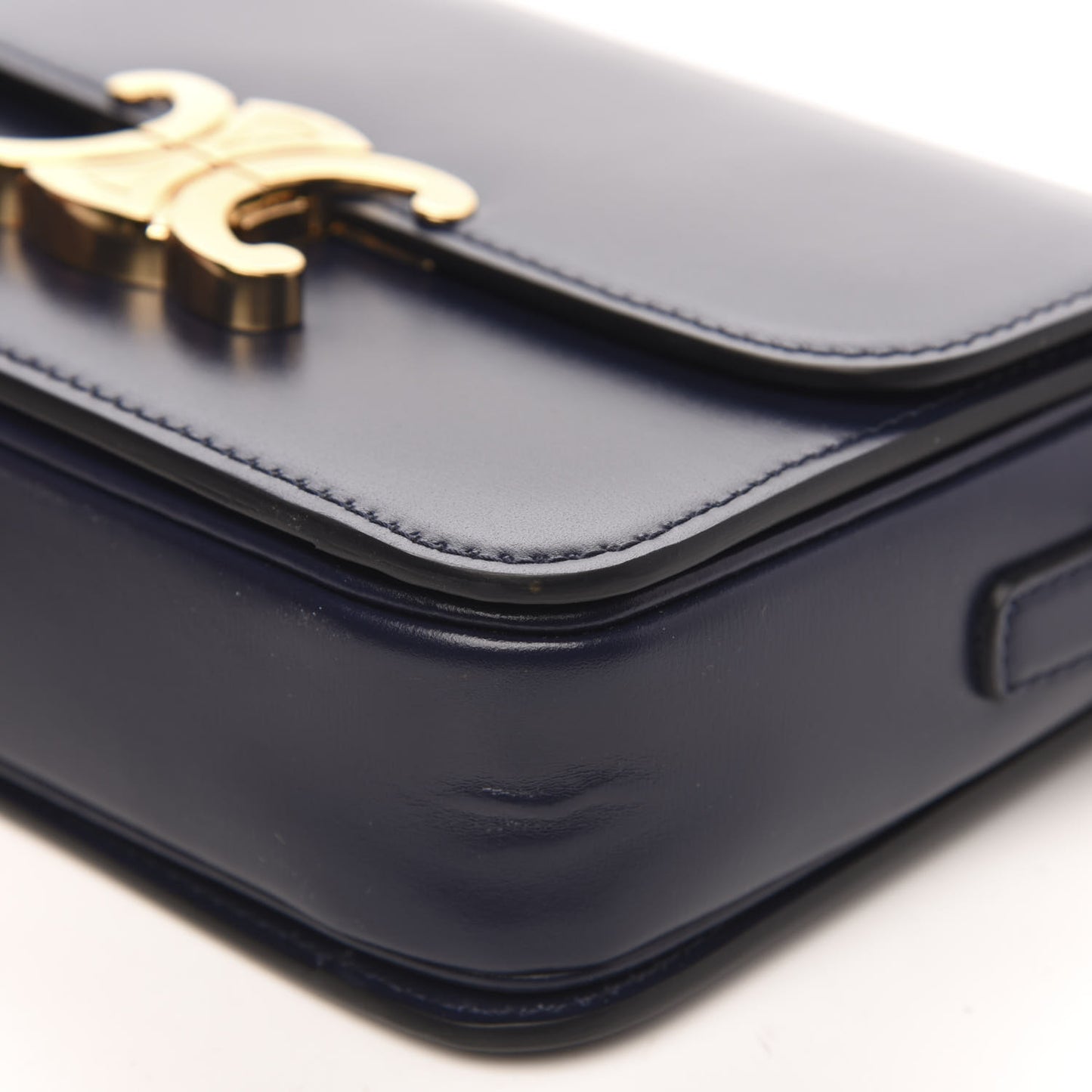 Shiny Calfskin Teen Triomphe Dark Blue