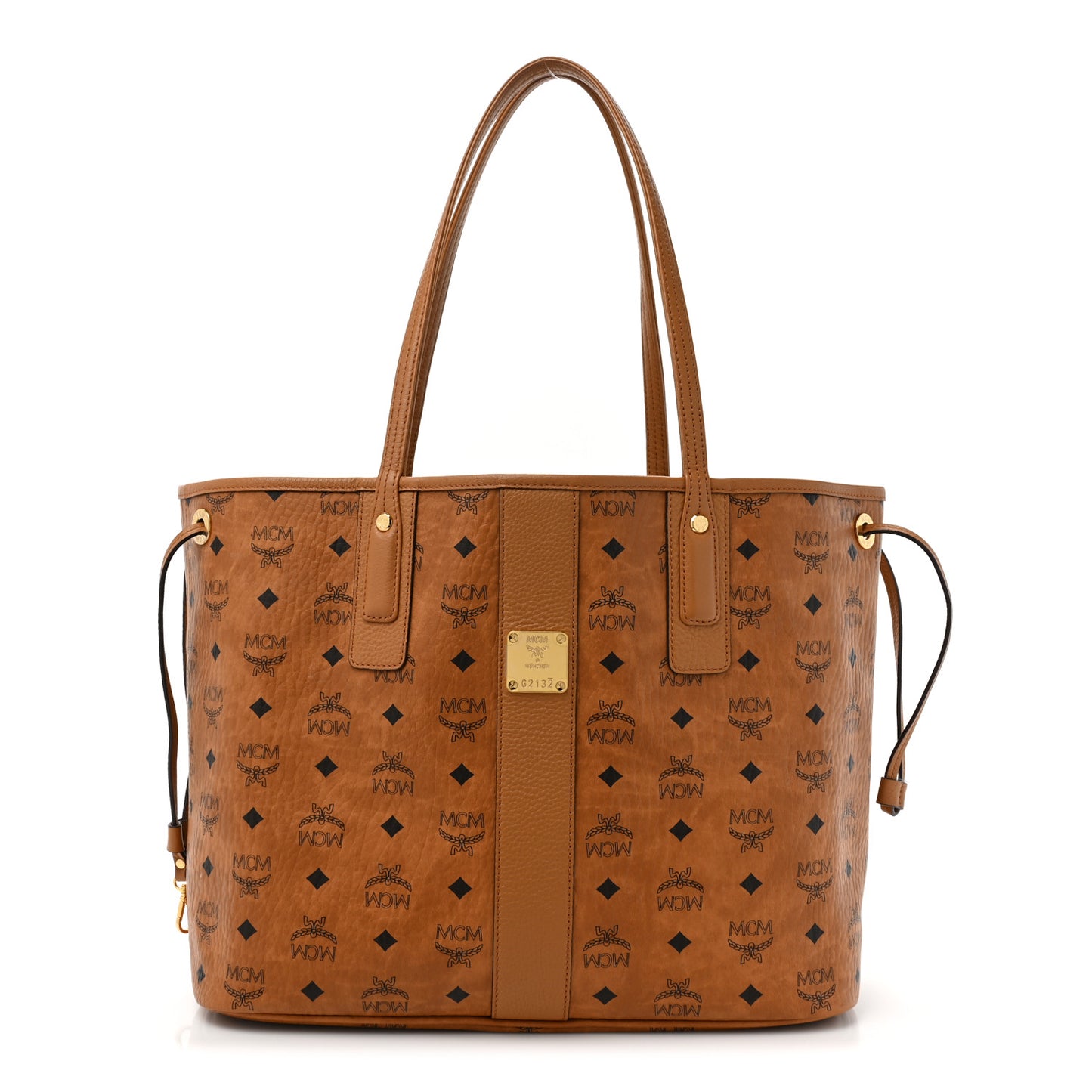 Visetos Medium Liz Reversible Shopper Tote Cognac