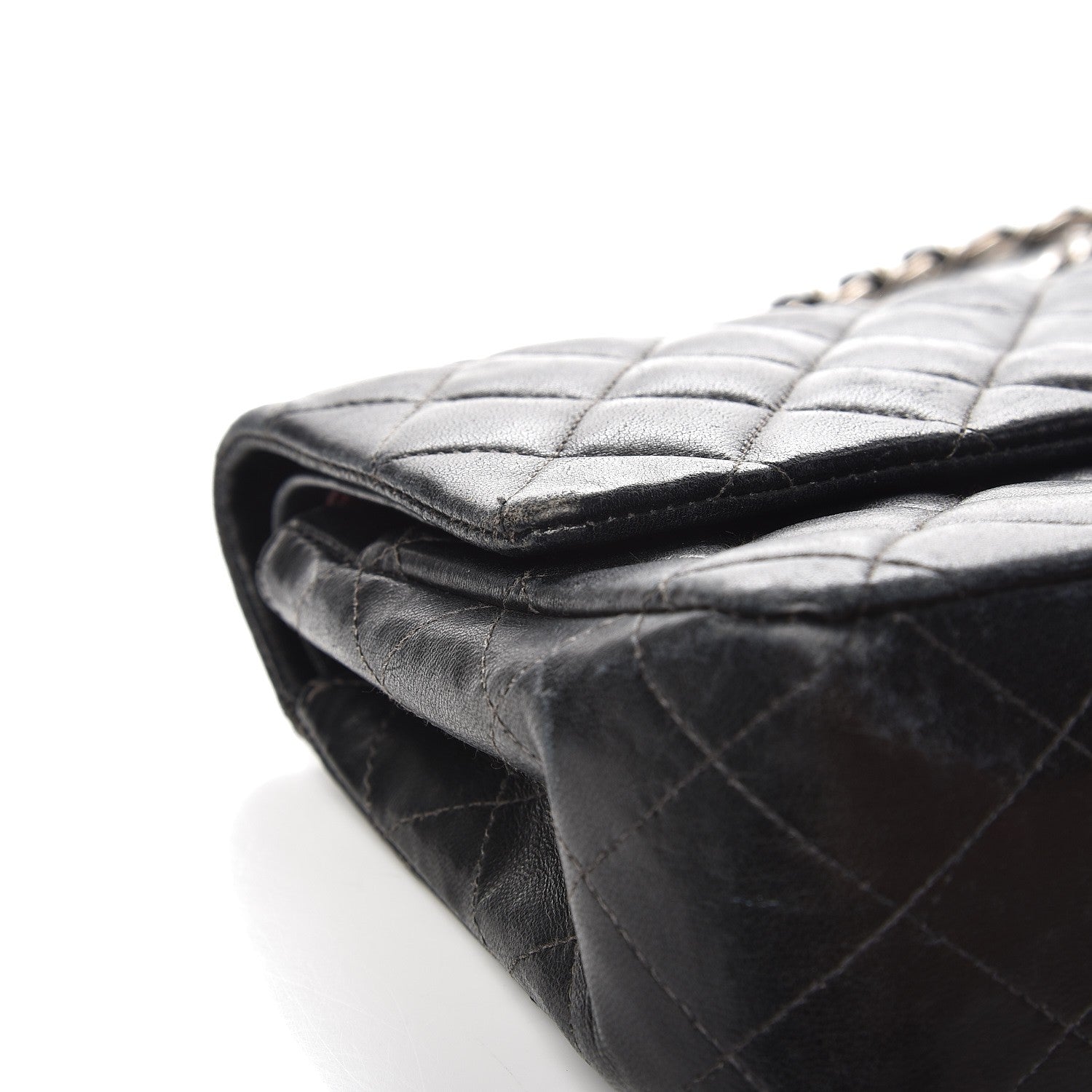 Chanel Lambskin Quilted Medium Double Flap Black 18 of 21