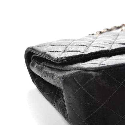 Chanel Lambskin Quilted Medium Double Flap Black 18 of 21