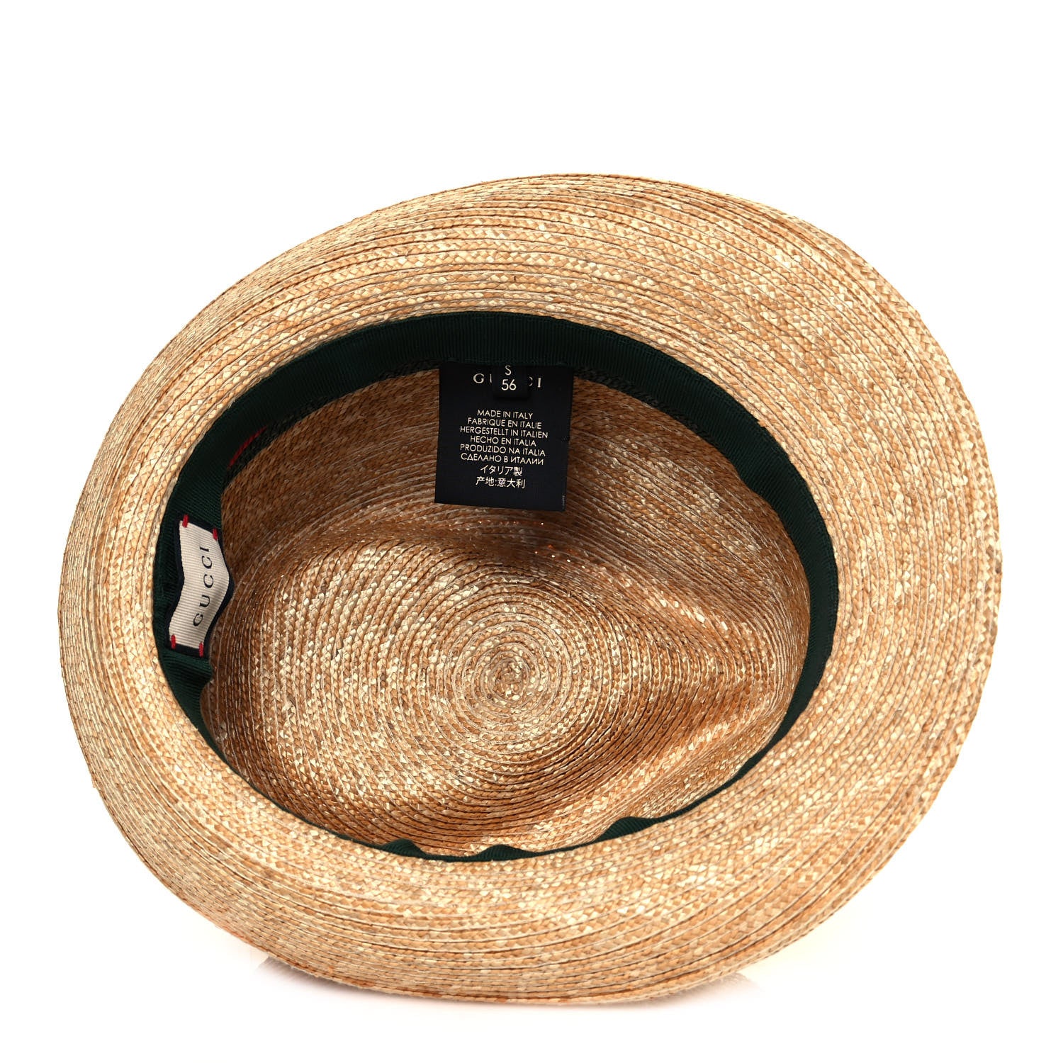 Gucci Abaca Straw Web Fedora Hat S 6 of 9