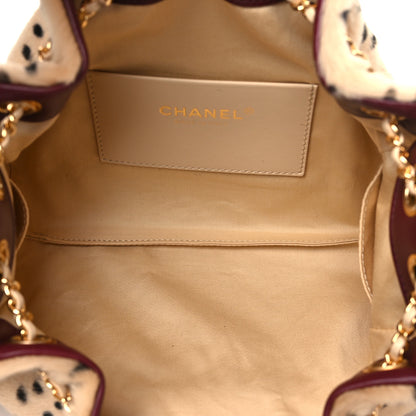 Chanel Pony Hair Mini Chanel 25 Handbag Beige Black 4 of 10