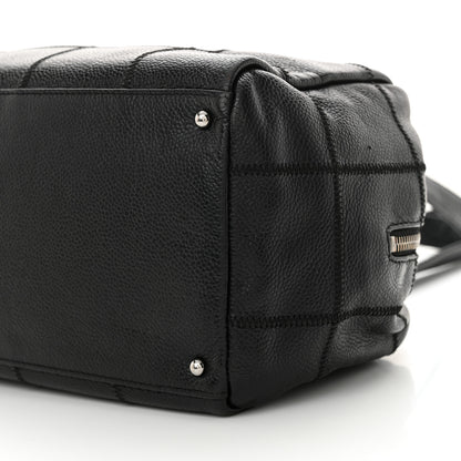 Chanel Caviar Square Stitched Bowler Black 10 of 12